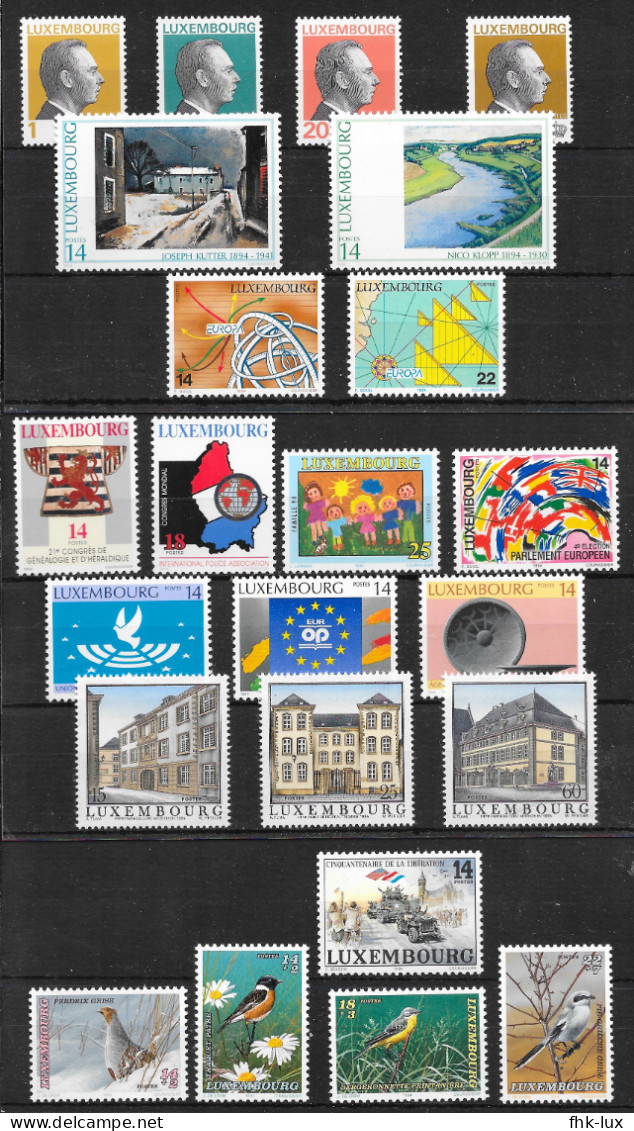 TIMBRES NEUFS LUXEMBOURG ANNEE 1994 COMPLETE - Volledige Jaargang