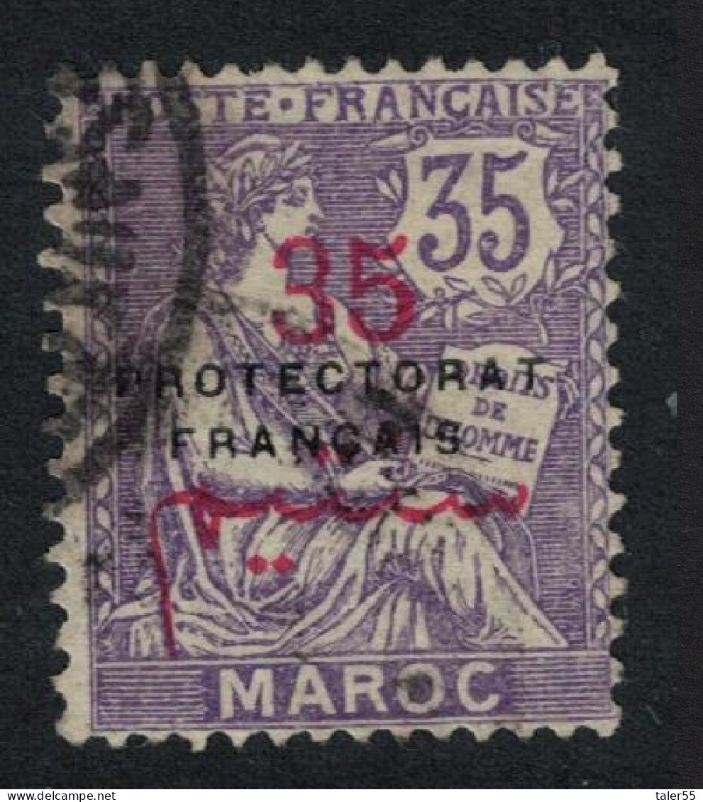 Fr. Morocco 35c Overprint 'PROTECTORAT FRANCAIS' 1902 Canc SG#50 MI#11 Sc#48 - Used Stamps