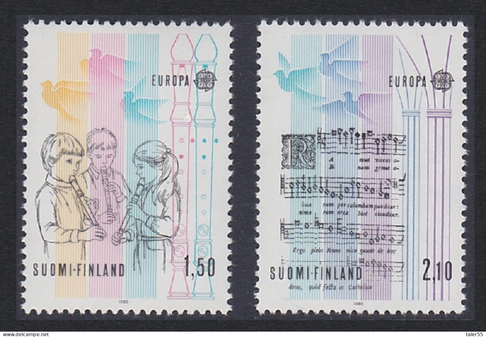 Finland Music Europa CEPT 2v 1985 MNH SG#1083-1084 - Unused Stamps