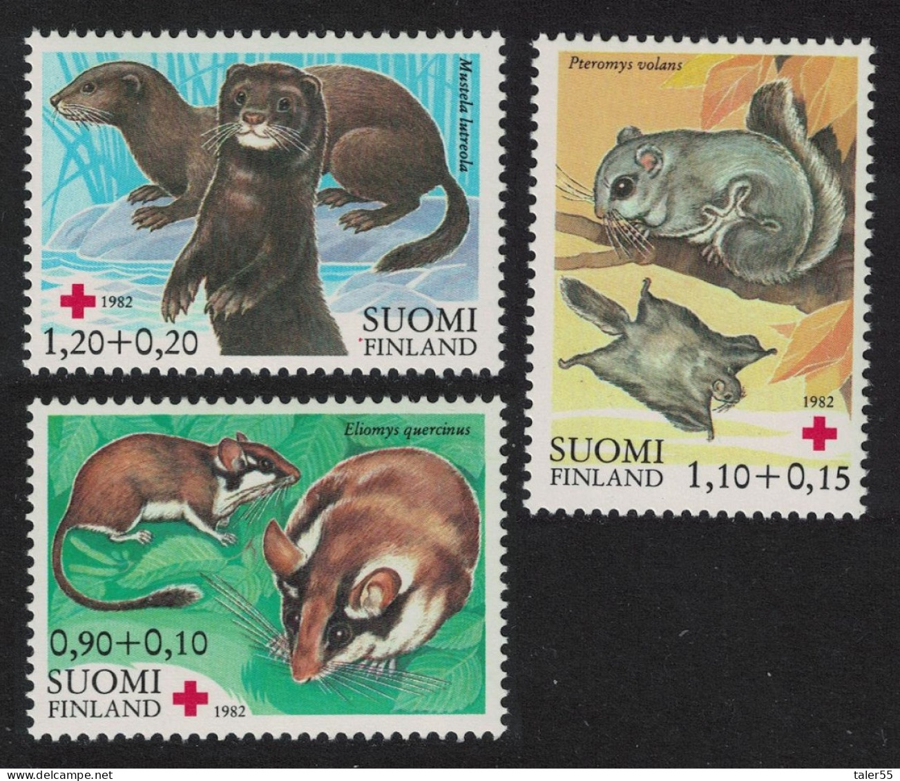 Finland Dormouse Mink Squirrel 3v 1982 MNH SG#1034-1036 MI#913-915 - Ungebraucht