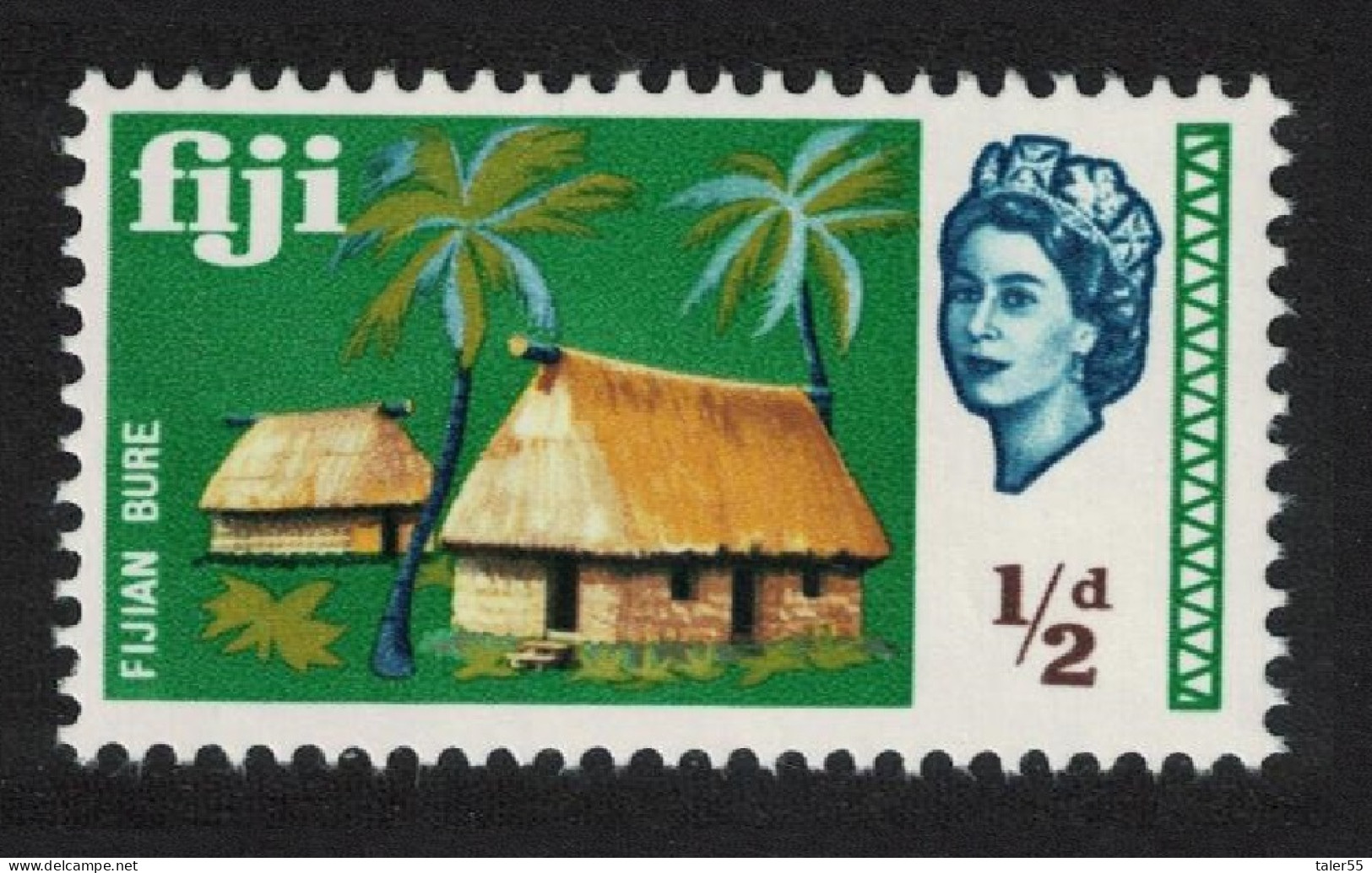 Fiji Bure Huts Dwellings Architecture ½d 1968 MNH SG#371 MI#212 - Fidschi-Inseln (...-1970)