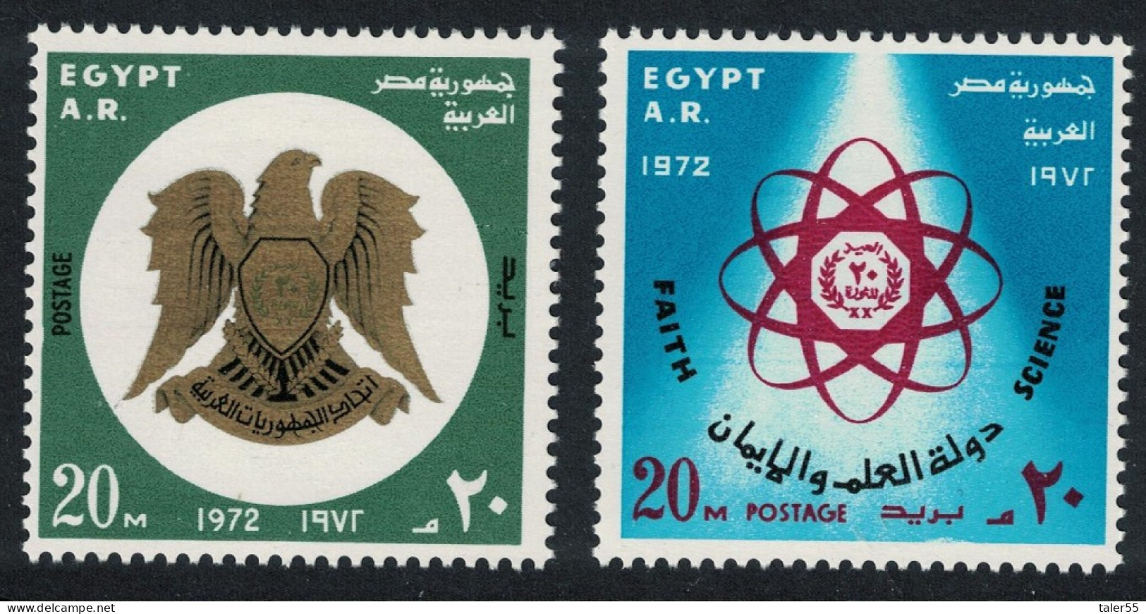 Egypt 20th Anniversary Of Revolution 2v 1972 MNH SG#1167-1168 - Sonstige & Ohne Zuordnung