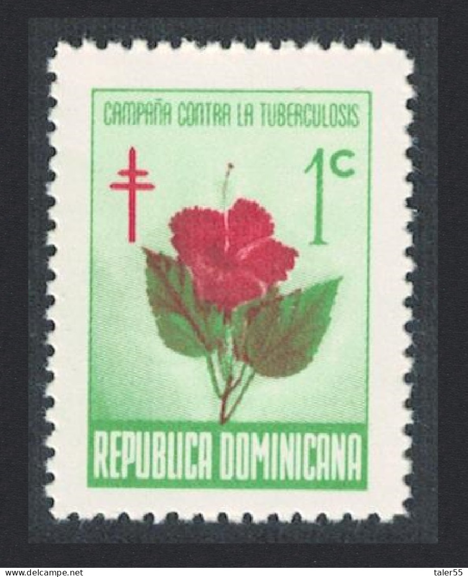 Dominican Rep. Hibiscus Tuberculosis Relief Fund 1966 MNH SG#963 - Dominican Republic