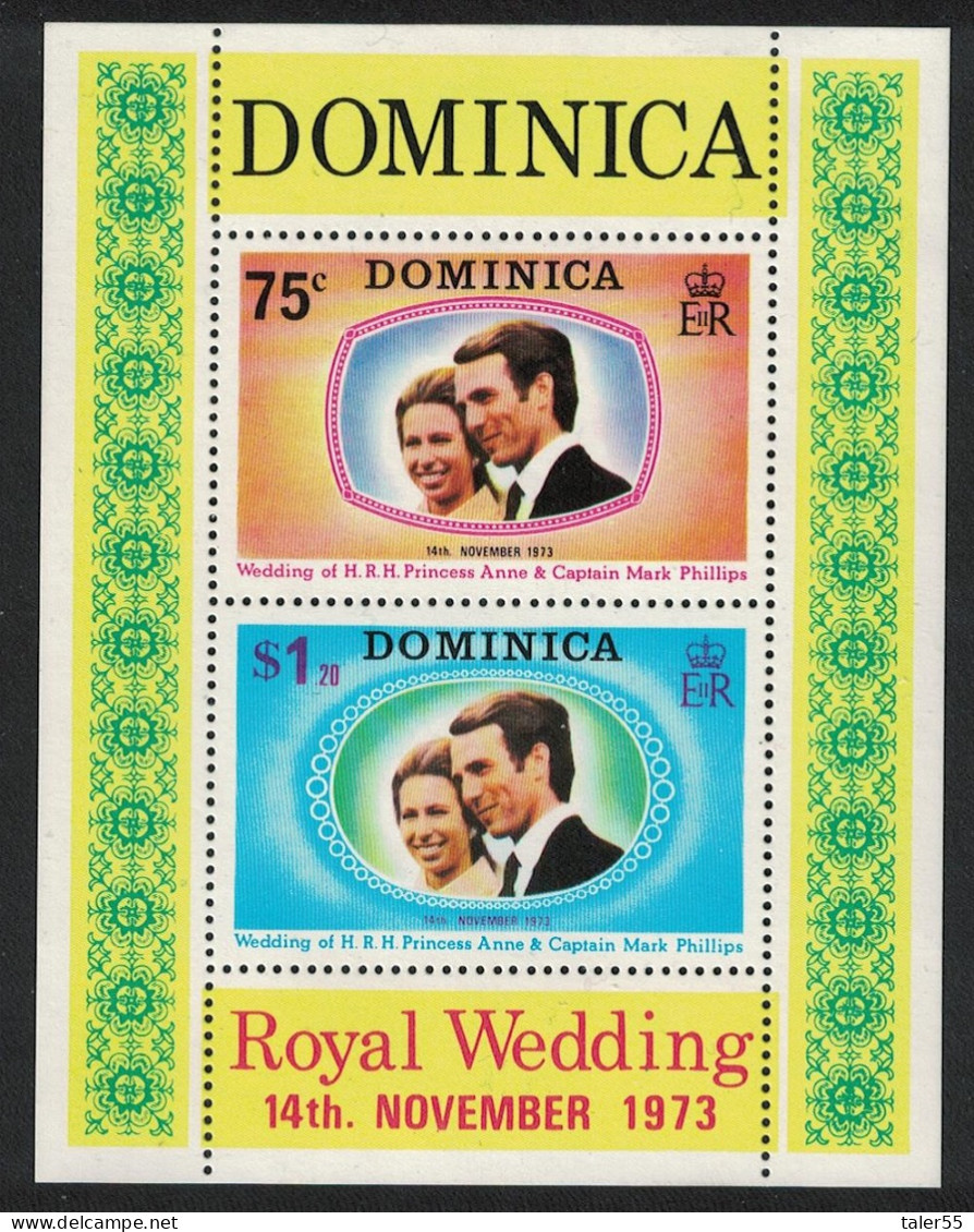 Dominica Royal Wedding Princess Anne MS 1973 MNH SG#MS396 - Dominica (...-1978)