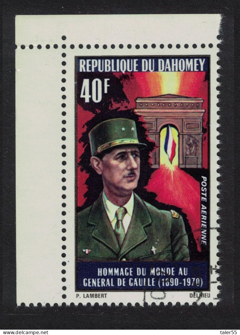 Dahomey General Charles De Gaulle 2v Corner 1971 CTO SG#427 MI#444 Sc#C136 - Benin - Dahomey (1960-...)