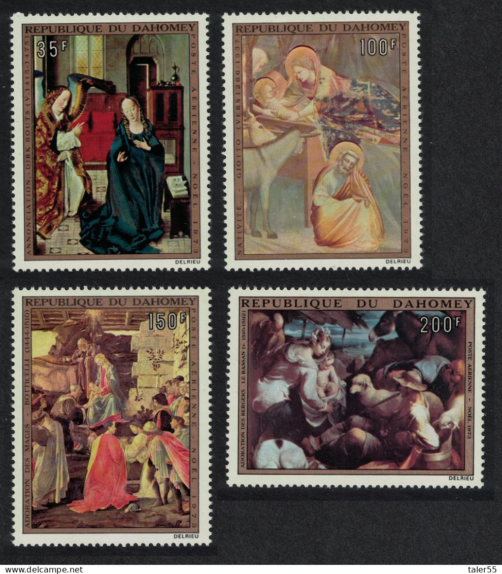 Dahomey Paintings Christmas 4v 1973 MNH SG#525-528 - Benin - Dahomey (1960-...)