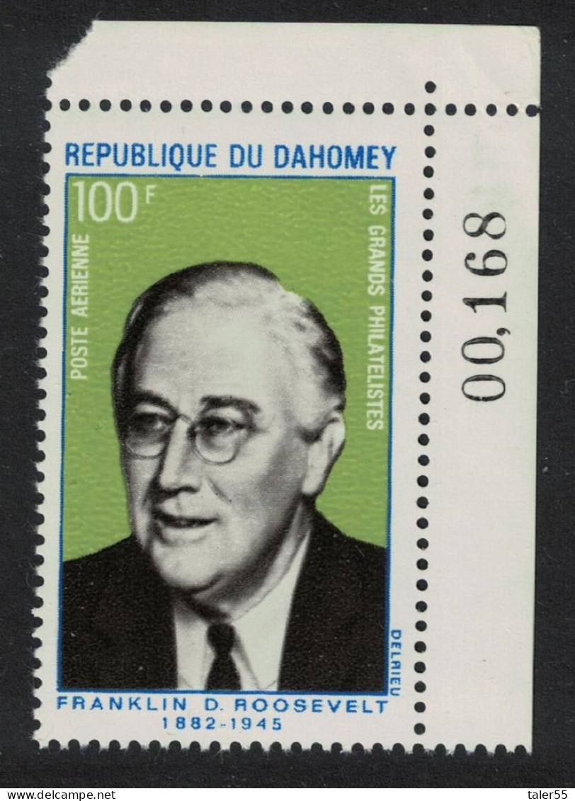 Dahomey Franklin D Roosevelt US President Corner 1970 MNH SG#391 MI#406 Sc#C116 - Benin - Dahomey (1960-...)