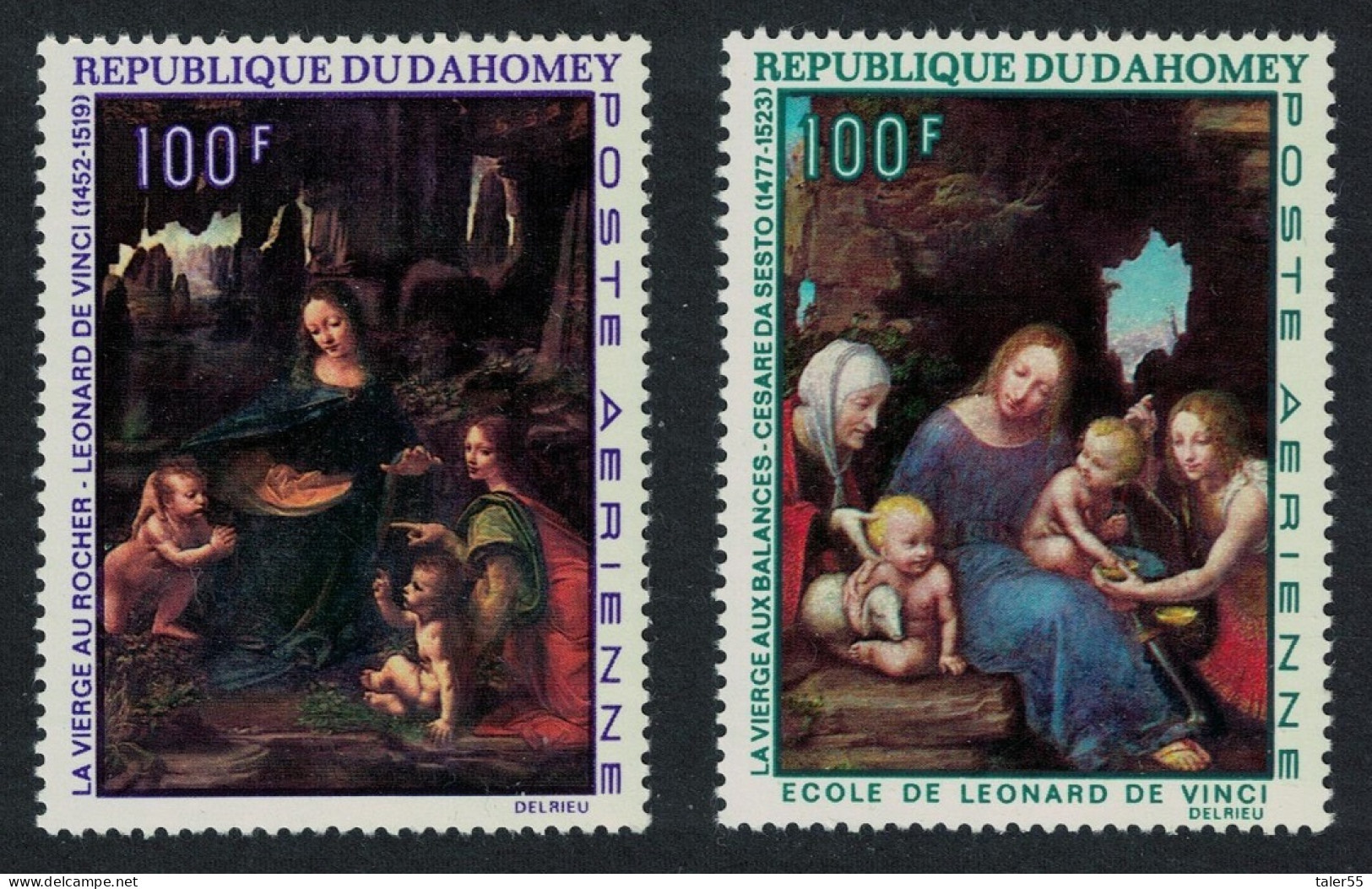 Dahomey Leonardo Da Vinci Paintings 2v 1969 MNH SG#361-362 MI#377-378 - Benin - Dahomey (1960-...)