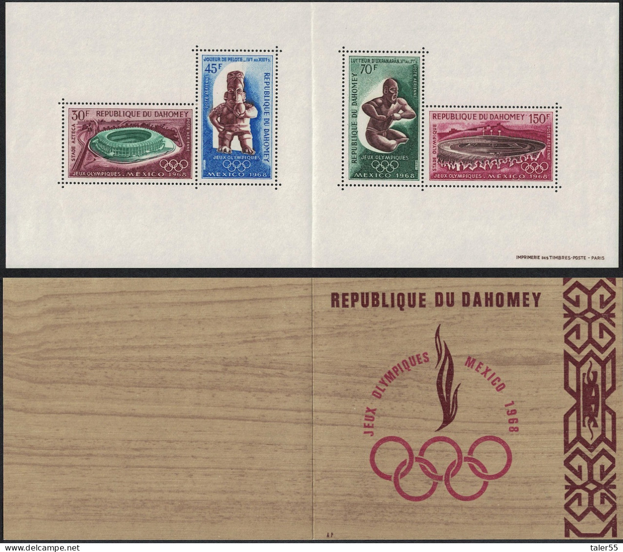 Dahomey Summer Olympic Games Mexico MS Booklet 1968 MNH SG#MS347 MI#Block 15 - Benin - Dahomey (1960-...)