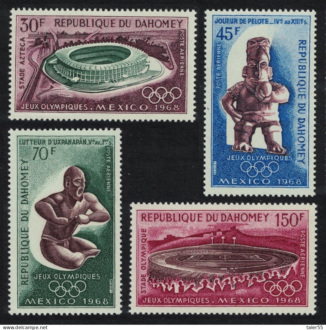 Dahomey Olympic Games Mexico 4v 1968 MNH SG#343-346 MI#360-363 Sc#C85-C88 - Benin - Dahomey (1960-...)