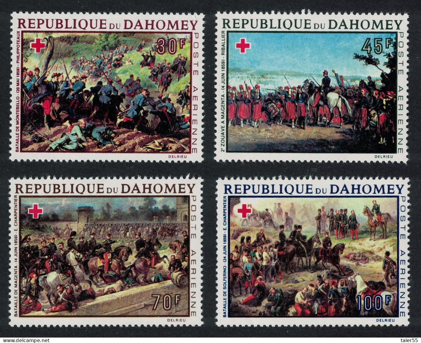 Dahomey Red Cross Paintings 4v 1968 MNH SG#335-338 MI#352-355 - Bénin – Dahomey (1960-...)