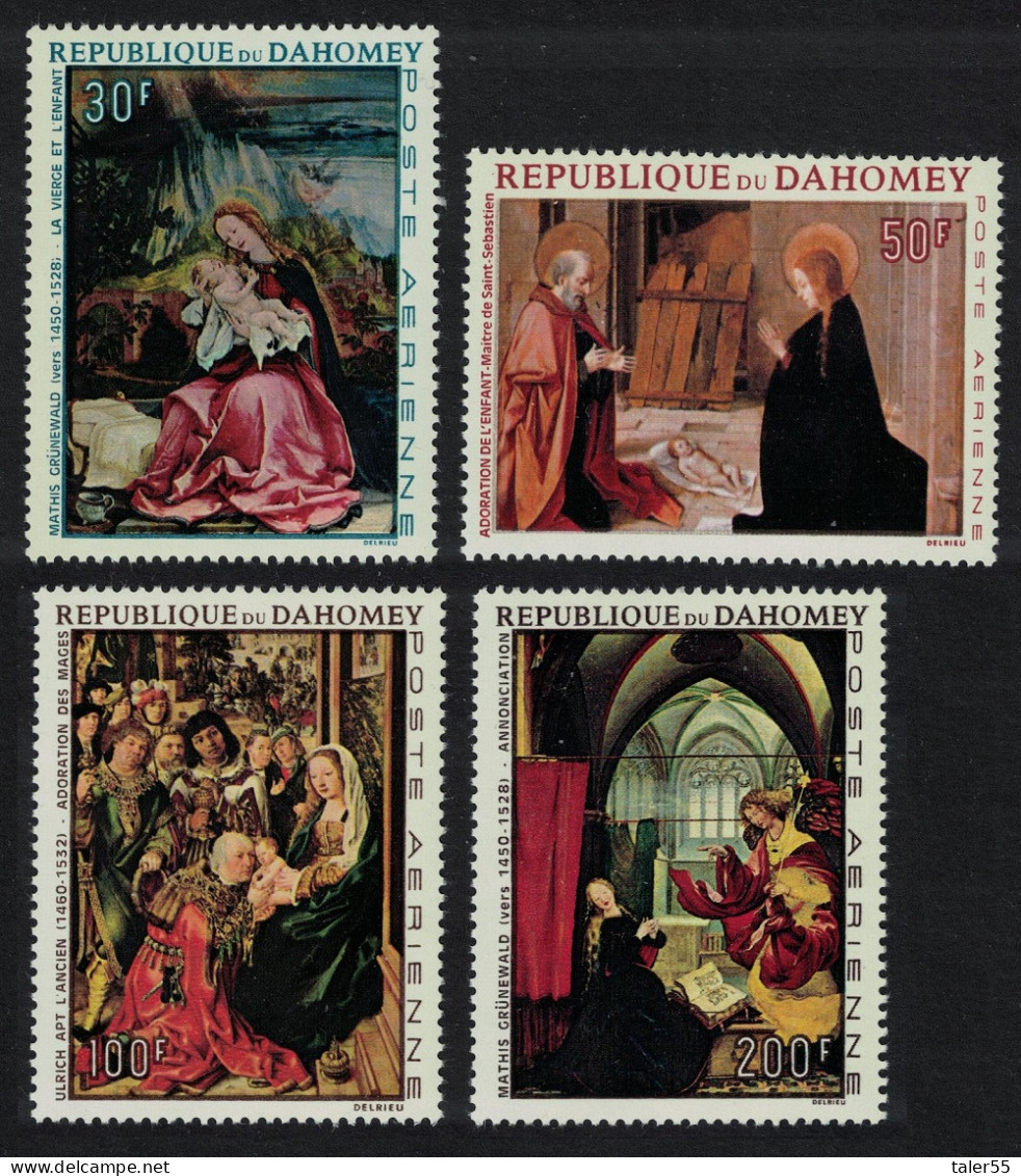 Dahomey Christmas Religious Paintings 4v 1967 MNH SG#311-314 MI#331-334 - Benin - Dahomey (1960-...)