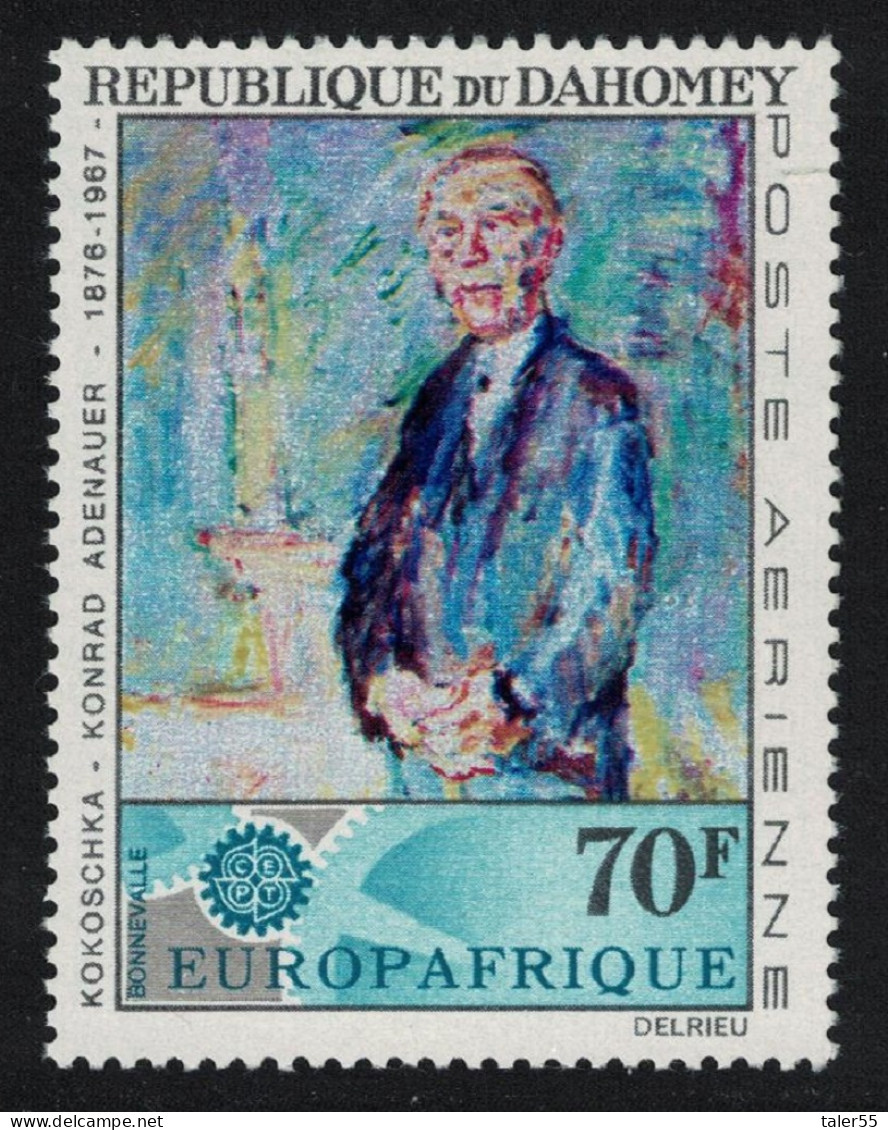 Dahomey Dr. Adenauer Commemoration Painting By O.Kokoschka 1967 MNH SG#294 MI#318 Sc#C58 - Benin - Dahomey (1960-...)