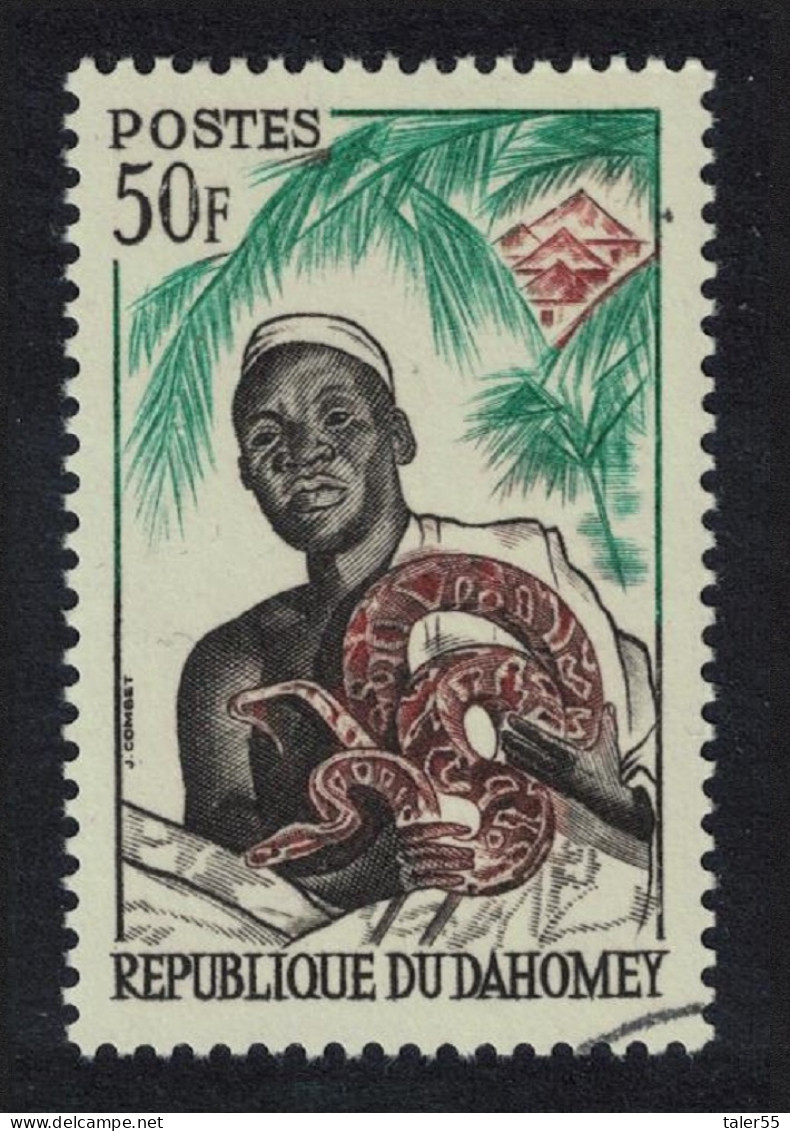 Dahomey Python Snake Doctor 50f 1963 CTO SG#180 MI#208 Sc#168 - Benin - Dahomey (1960-...)