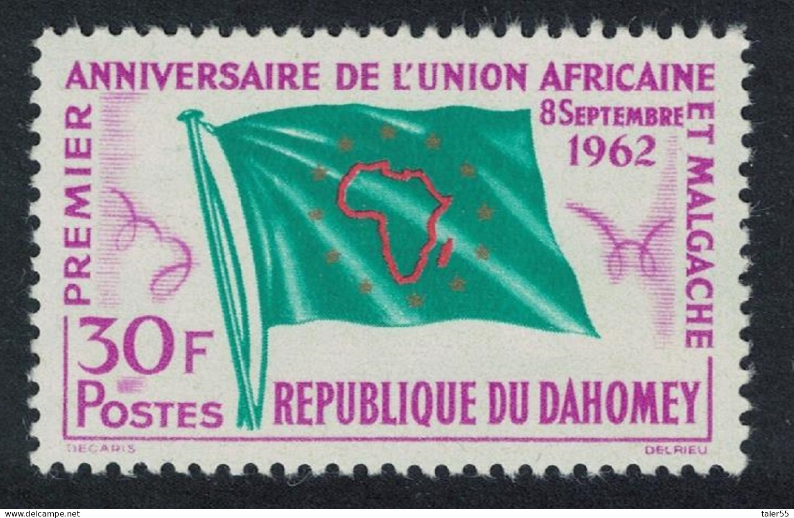 Dahomey Flag First Anniversary Of Union Of African And Malagasy States 1962 MNH SG#167 MI#195 - Benin - Dahomey (1960-...)