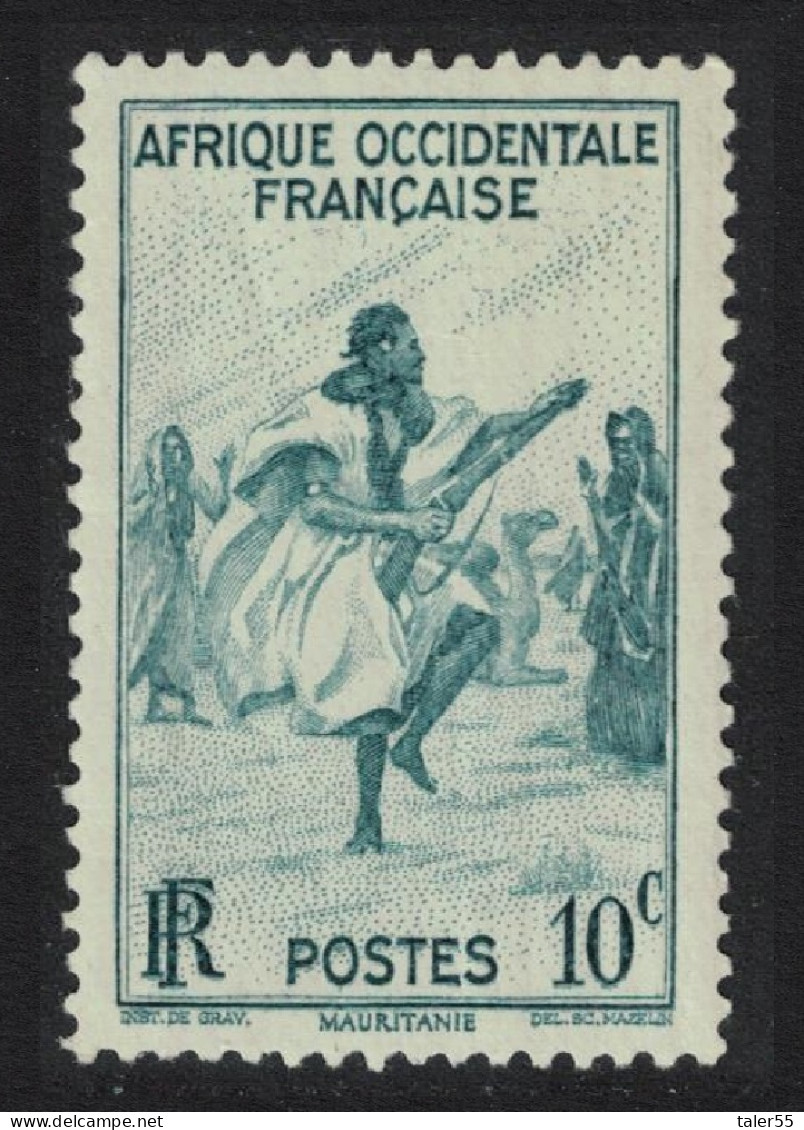 French West Africa War Dance 10c Def 1947 SG#34 MI#34 - Africa (Other)