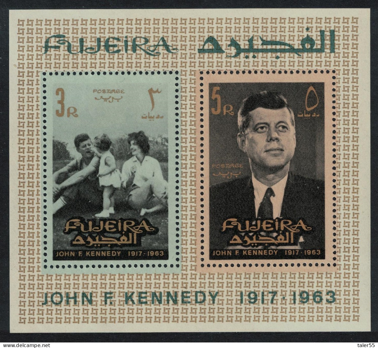 Fujeira President Kennedy Commemoration MS 1965 MNH SG#MS38 MI#Block 1A - Fudschaira