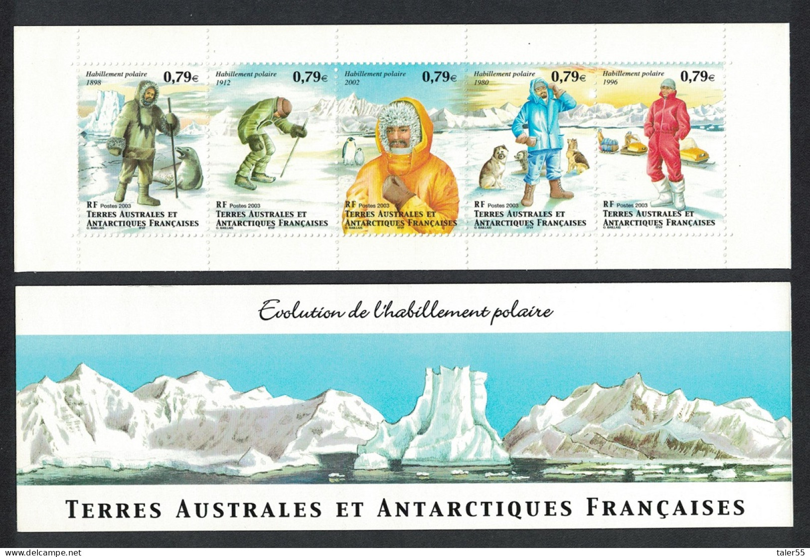 FSAT TAAF Polar Clothing 5v Booklet 2003 MNH SG#503-507 MI#515-519 - Unused Stamps