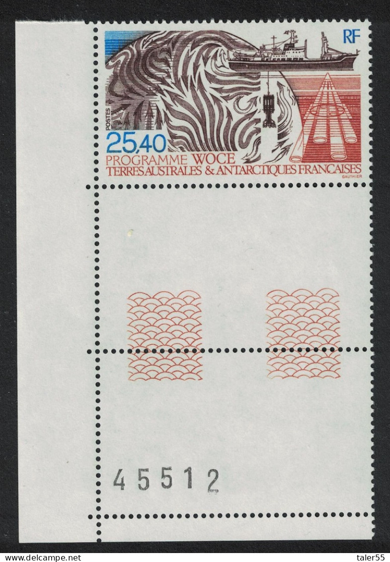 FSAT TAAF Research Programme Corner With Label And Number 1992 MNH SG#304 MI#293 - Ungebraucht