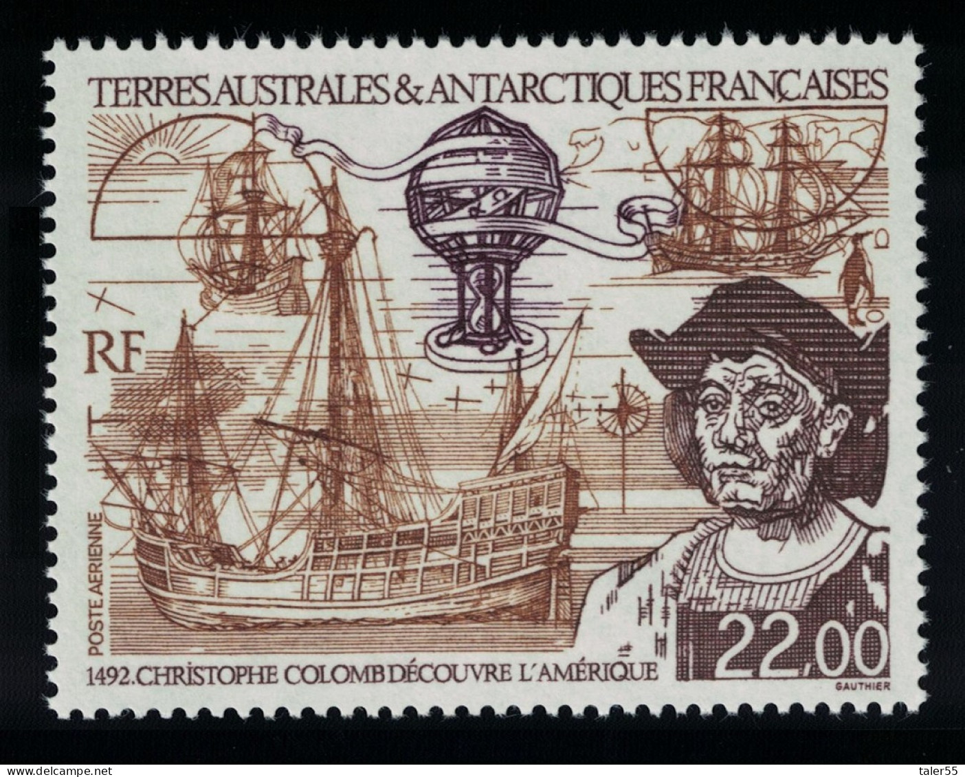 FSAT TAAF Christopher Columbus Discovery Of America 1992 MNH SG#302 MI#291 - Ungebraucht