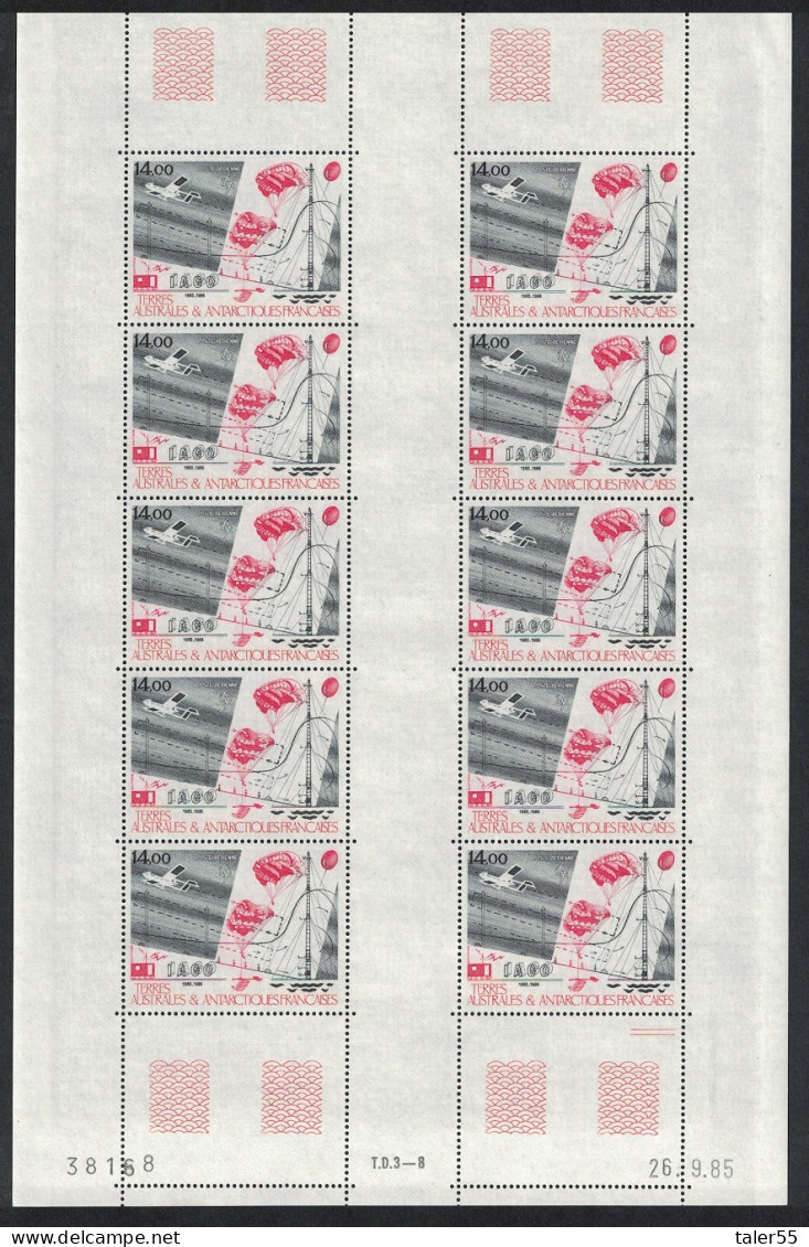 FSAT TAAF Scientific Research Full Sheet 1986 MNH SG#218 MI#218 - Neufs