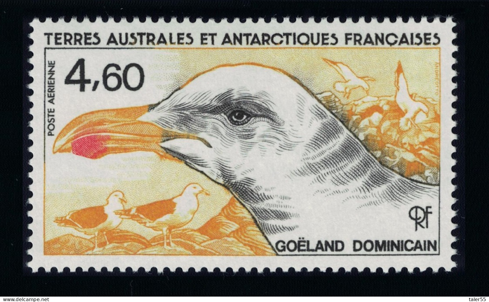 FSAT TAAF Southern Black-backed Gull Bird 1986 MNH SG#210 MI#210 - Unused Stamps