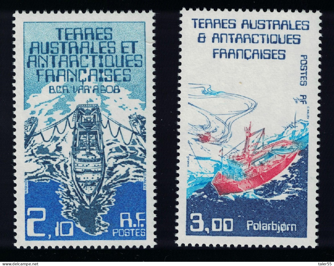 FSAT TAAF Ships 2v 1986 MNH SG#212-213 MI#212-213 - Unused Stamps