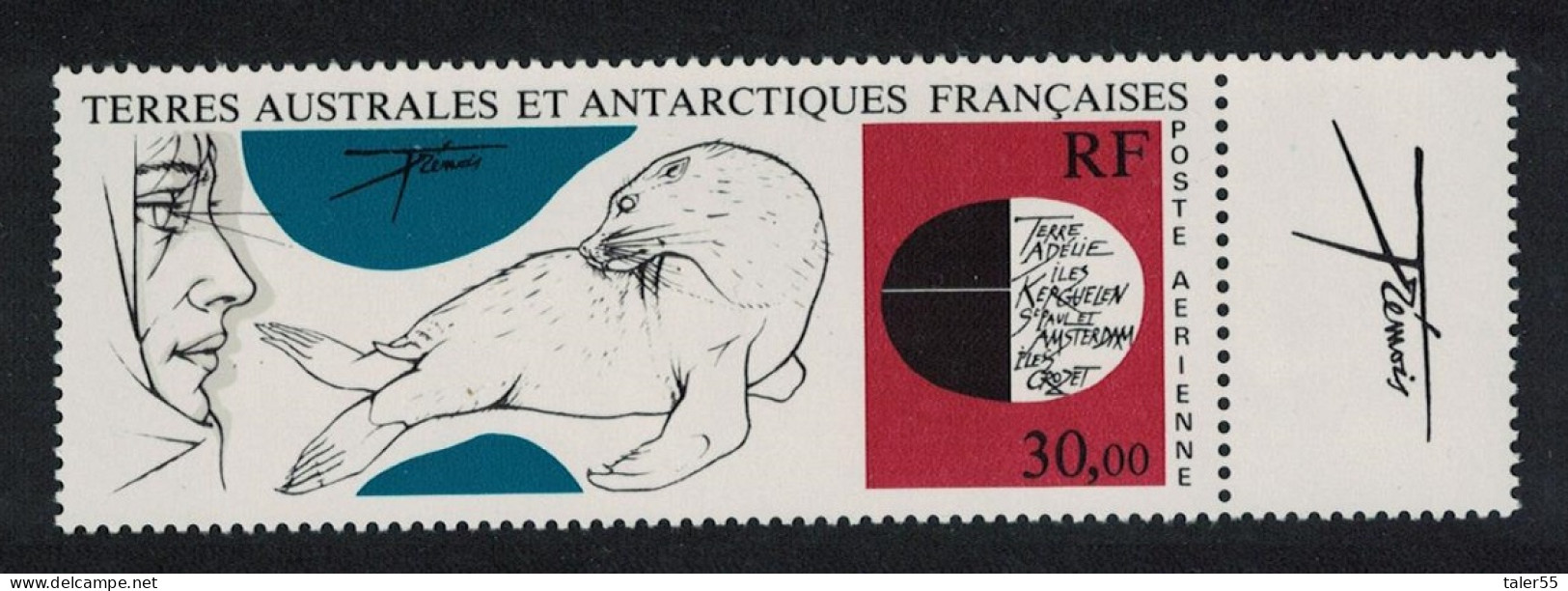 FSAT TAAF 'Explorer And Fur Seal' By Tremois Painting Signature Label 1985 MNH SG#205 MI#205 - Ungebraucht