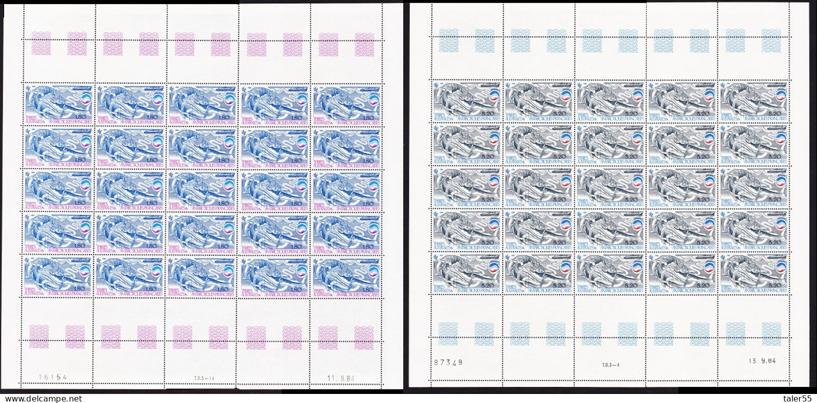 FSAT TAAF Biomass 2v Full Sheets 1985 MNH SG#200-201 MI#200-201 - Unused Stamps