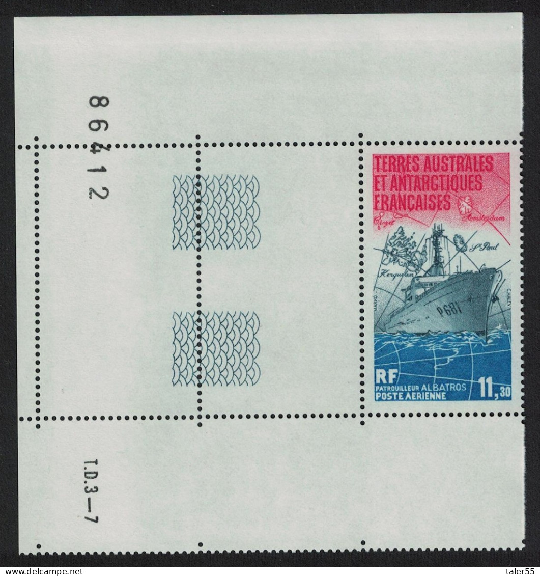 FSAT TAAF Patrol Boat 'Albatros' Corner Control Number 1984 MNH SG#194 MI#194 - Unused Stamps
