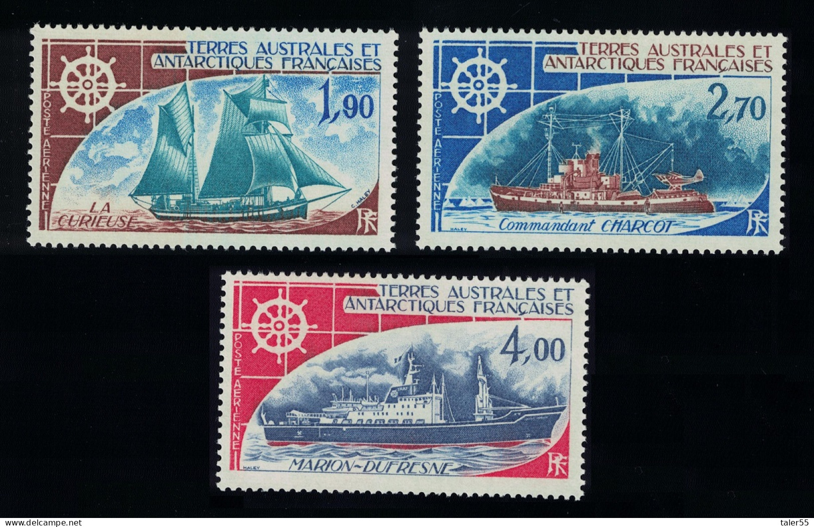 FSAT TAAF Ships 3v 1976 MNH SG#104-106 MI#98-100 - Nuevos