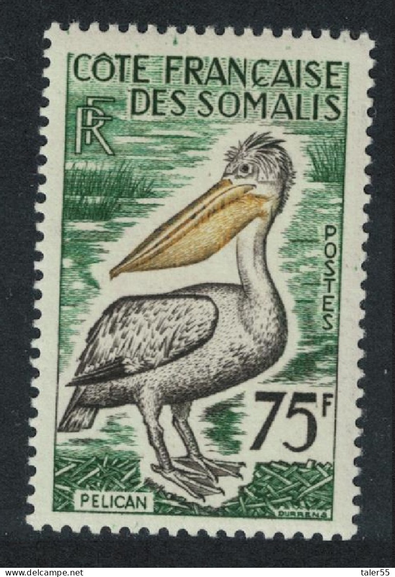 Fr. Somali Pink-backed Pelican Bird 1958 MNH SG#446 - Autres & Non Classés