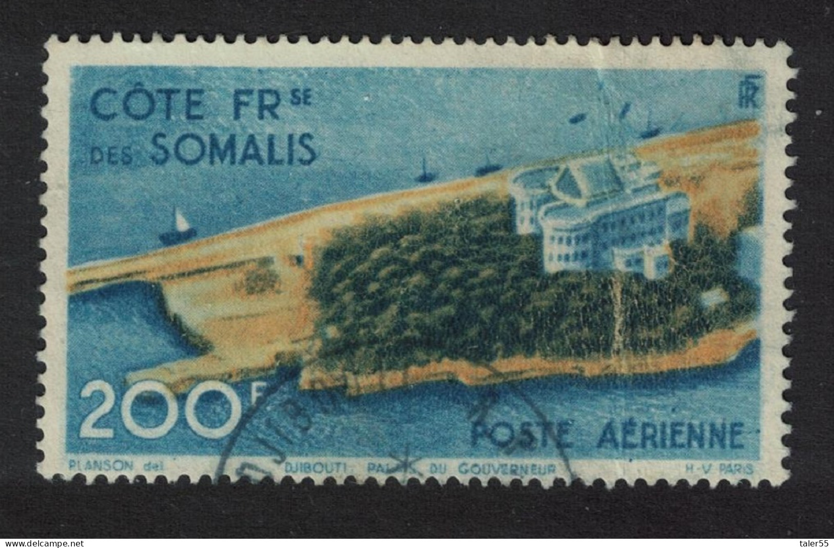 Fr. Somali Government Palace Djibouti 1959 Canc SG#414 - Otros & Sin Clasificación