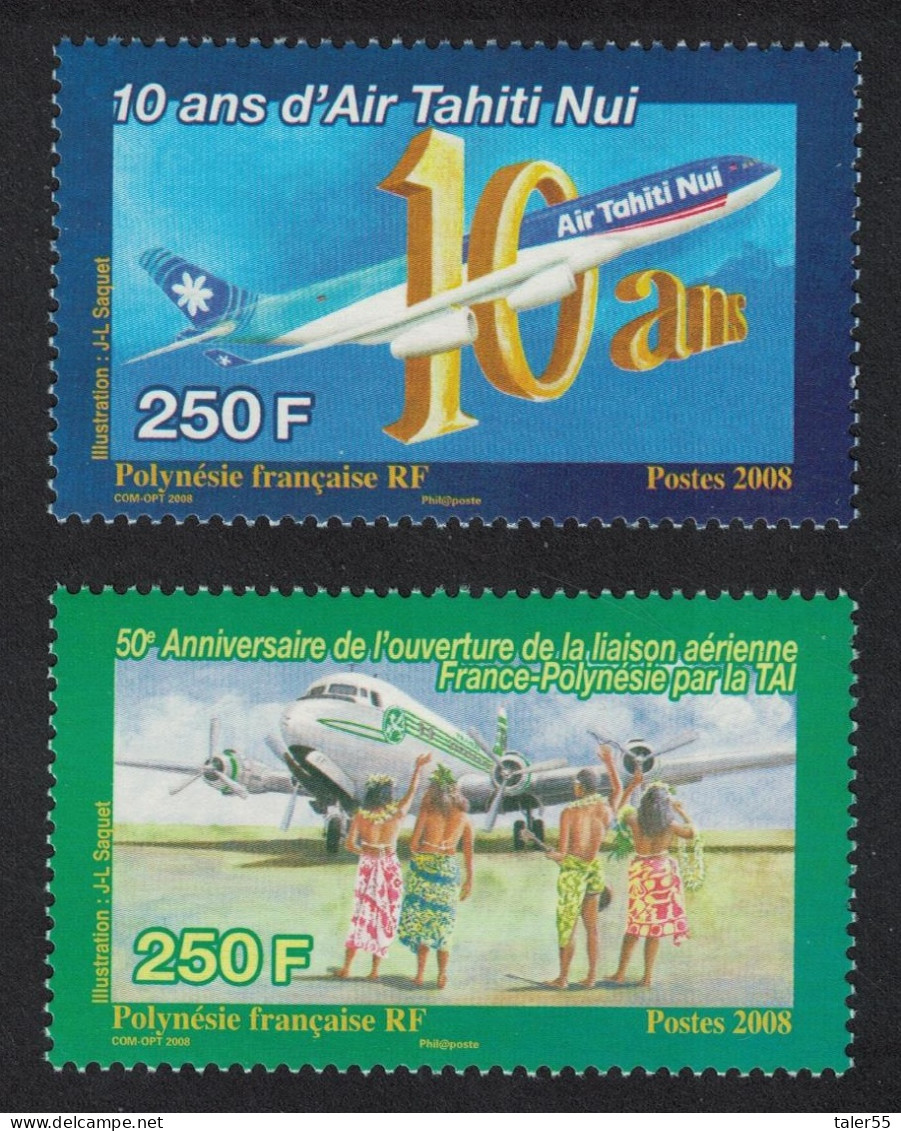 Fr. Polynesia Air Tahiti 2v 2008 MNH SG#1104-1105 MI#1056-1057 - Neufs