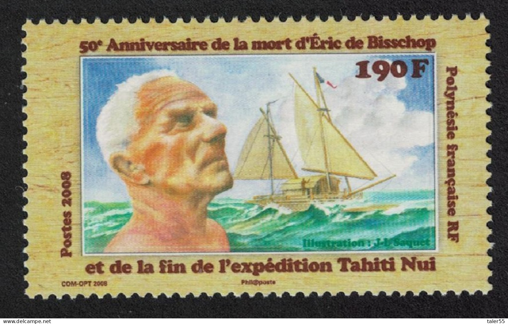 Fr. Polynesia Eric De Bisschop Navigator And Transoceanic Traveller 2008 MNH SG#1088 MI#1042 - Unused Stamps