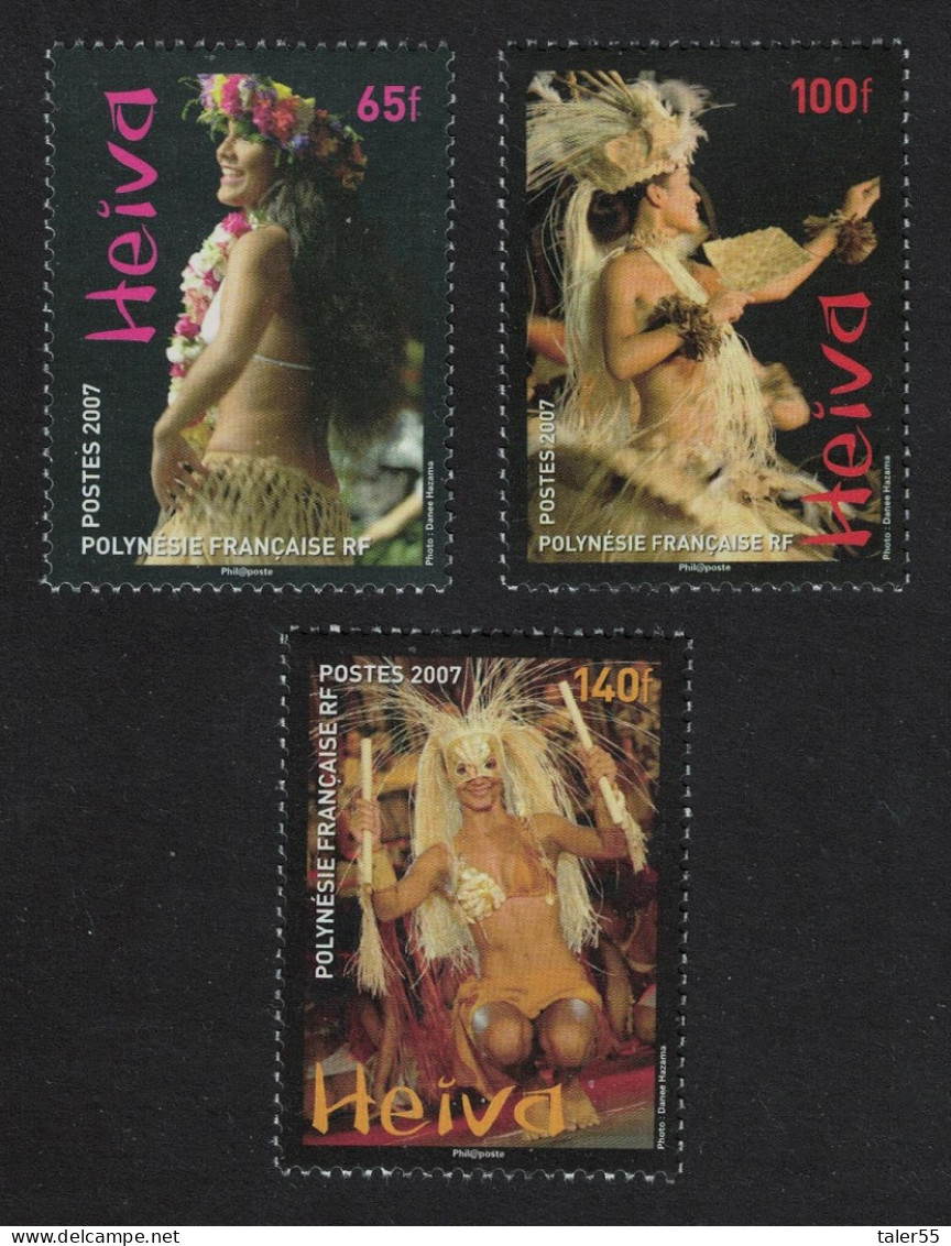 Fr. Polynesia Dancers Heiva 2007 3v 2007 MNH SG#1057-1059 - Ungebraucht