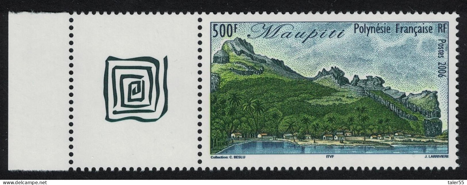 Fr. Polynesia Maupiti Mountains 500f With Label 2006 MNH SG#1022 - Neufs