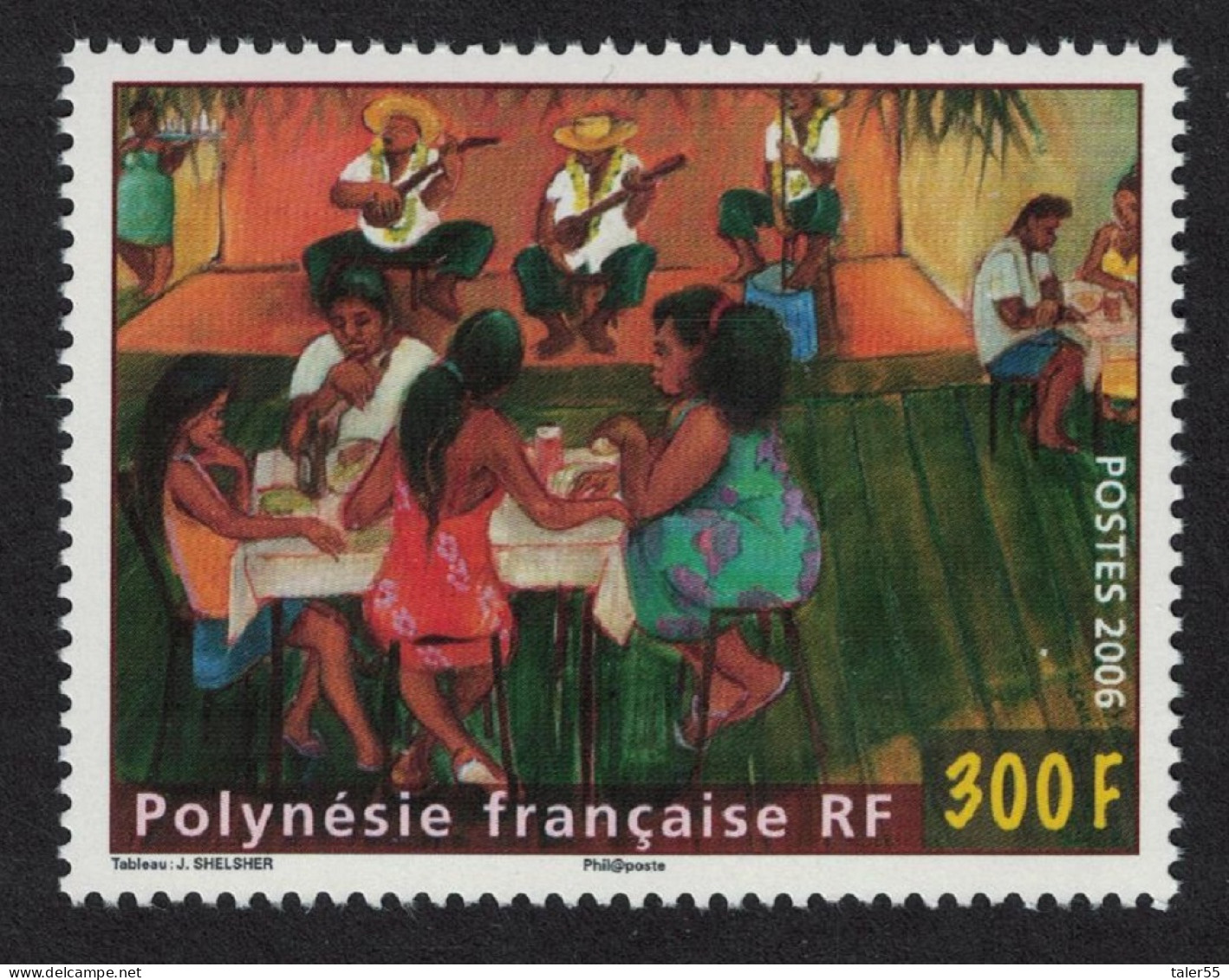 Fr. Polynesia Painting 'Women And Musicians' 300f 2006 MNH SG#1026 - Nuovi
