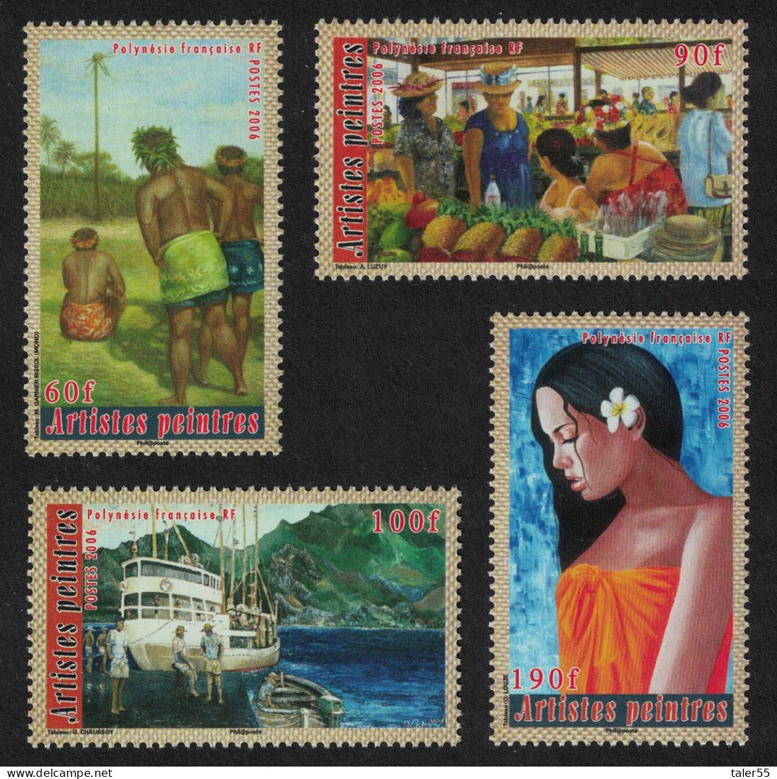 Fr. Polynesia Painters 4v 2006 MNH SG#1036-1039 - Ongebruikt