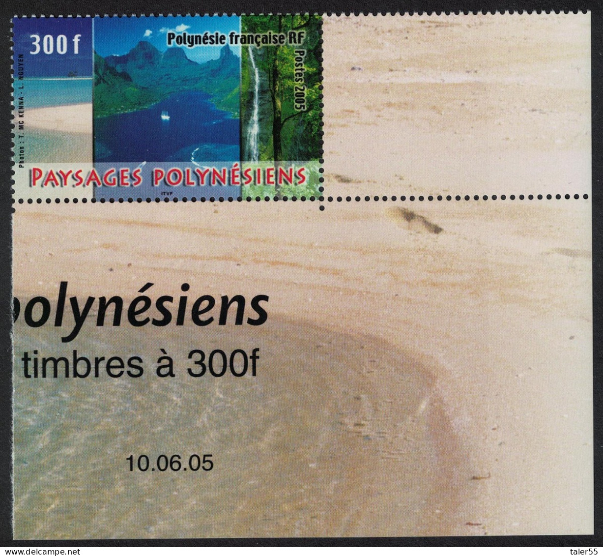 Fr. Polynesia Tourism 300f Corner Date 2005 MNH SG#1010 - Ongebruikt