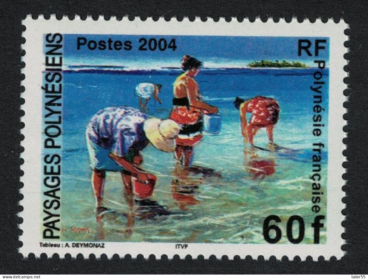 Fr. Polynesia Painting 'Women With Buckets' By A. Deymonaz Tourism 2004 MNH SG#991 - Unused Stamps