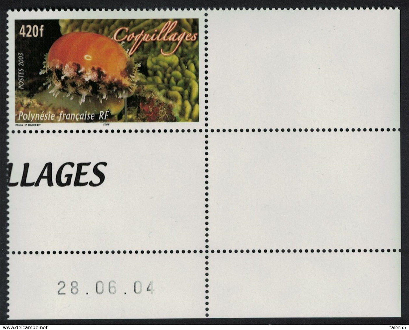 Fr. Polynesia Shellfish Corner Date 2003 MNH SG#963 - Unused Stamps