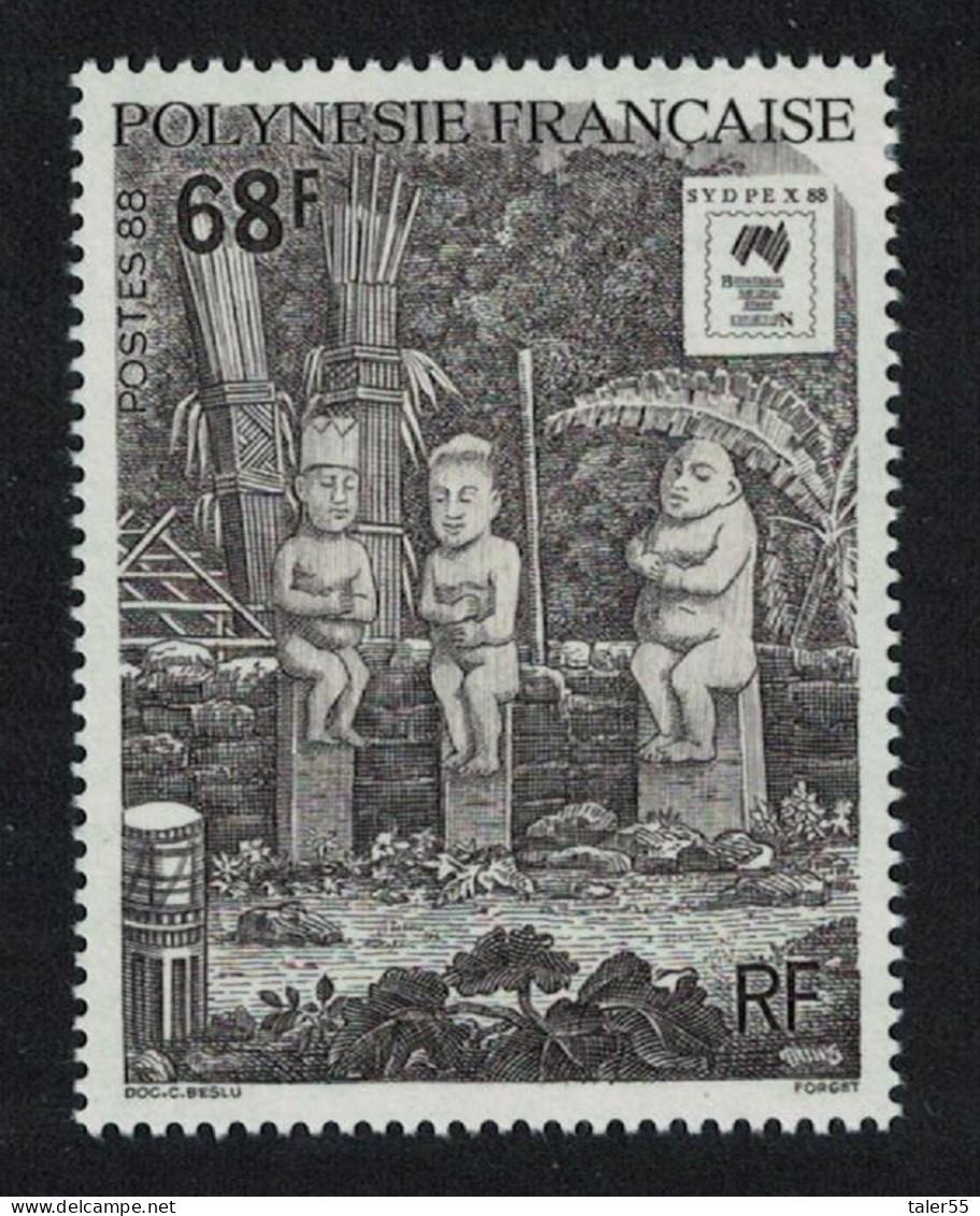 Fr. Polynesia Baron Von Krusenstern Engraving 'Sydpex 88' 1988 MNH SG#539 - Nuevos