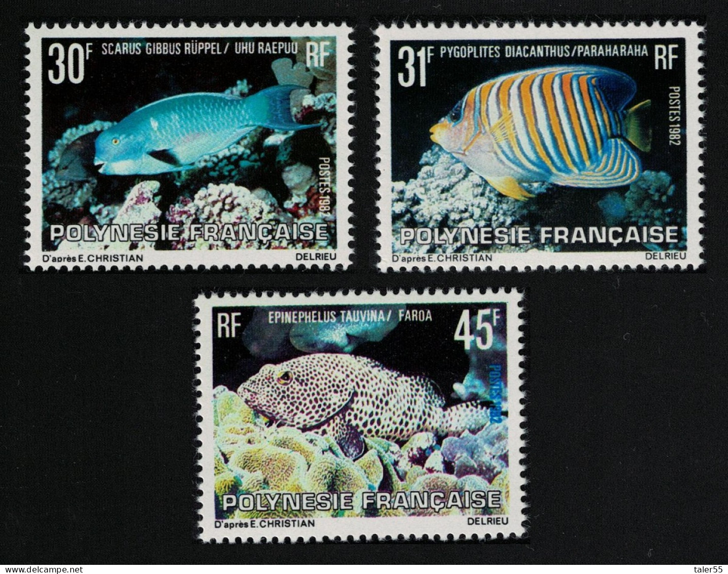 Fr. Polynesia Fish 3rd Series 3v 1982 MNH SG#360-362 - Neufs