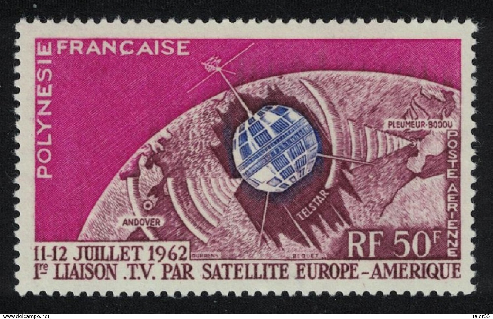 Fr. Polynesia Space 1st Trans-Atlantic Satellite Link 1962 MNH SG#23 - Neufs