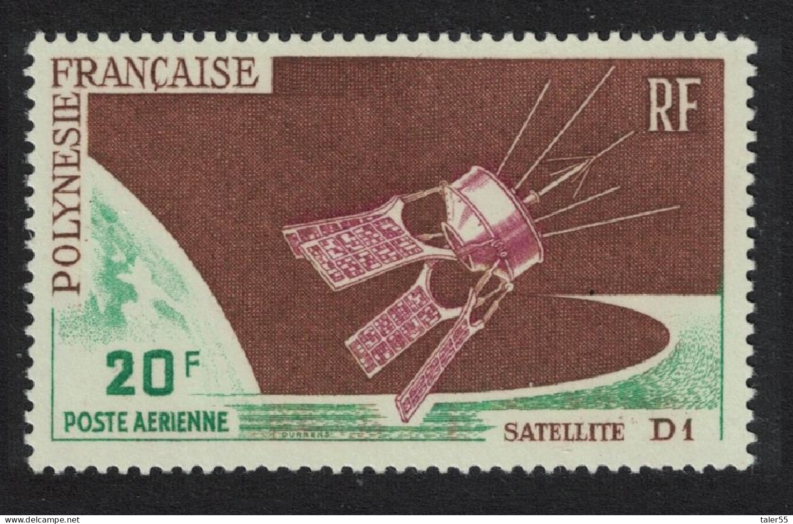 Fr. Polynesia Launching Of Satellite D1 1966 MNH SG#54 - Unused Stamps