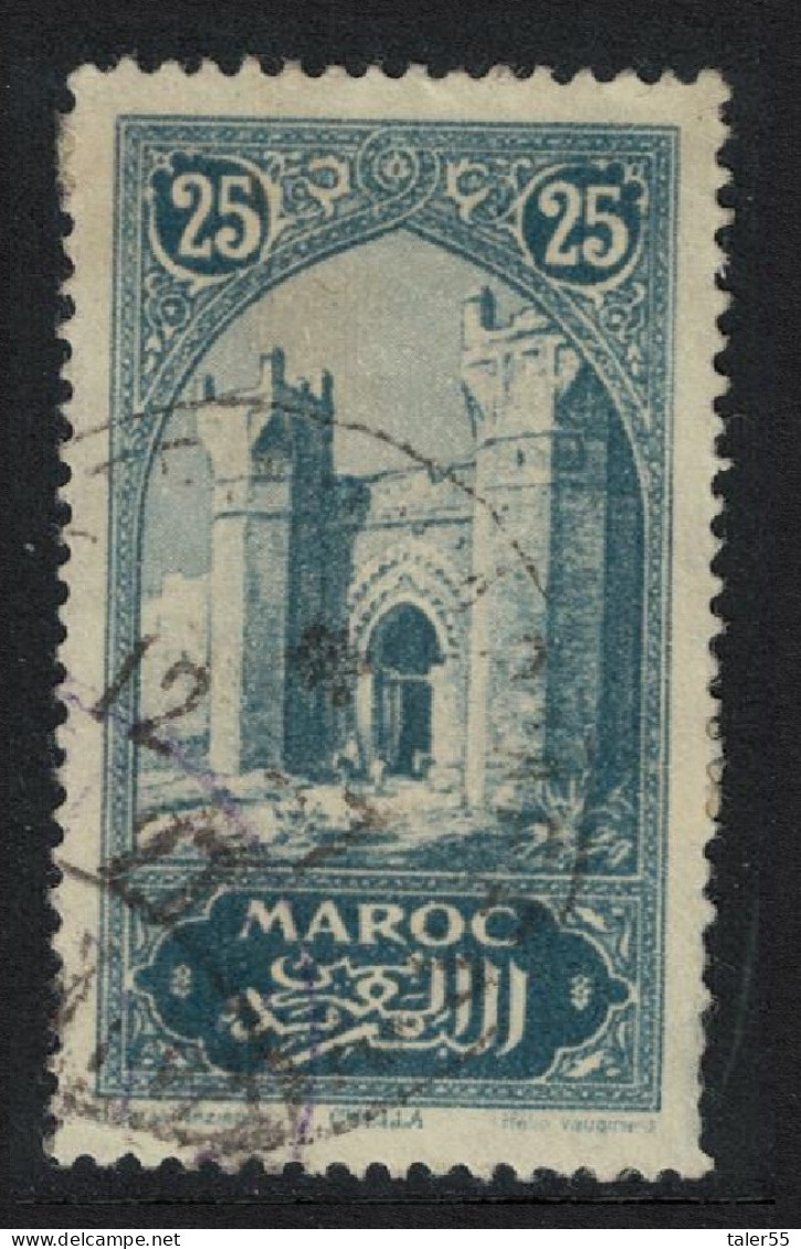 Fr. Morocco Tower Of Hassan Rabat Dull Blue 1923 Canc SG#131 MI#58 Sc#98 - Used Stamps