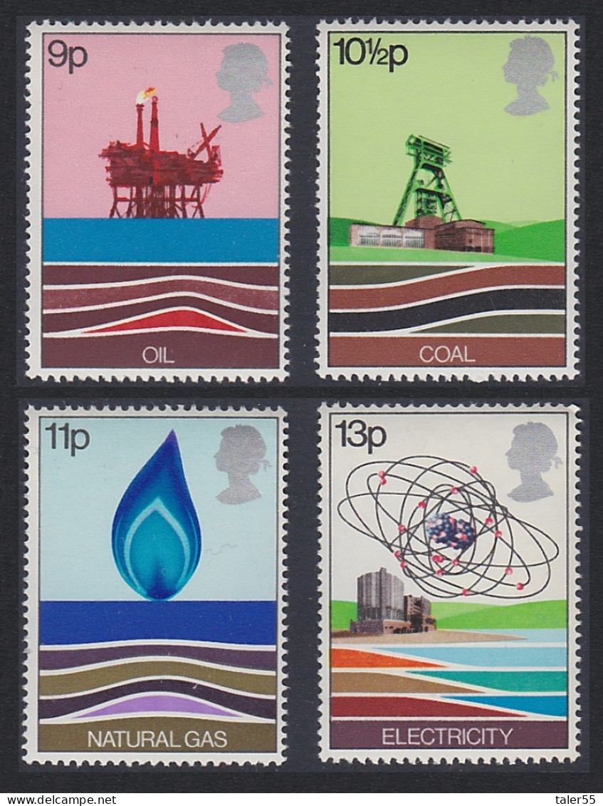 Great Britain Nuclear Energy Oil Gas Coal Energy Resources 4v 1978 MNH SG#1050-1053 Sc#827-830 - Neufs