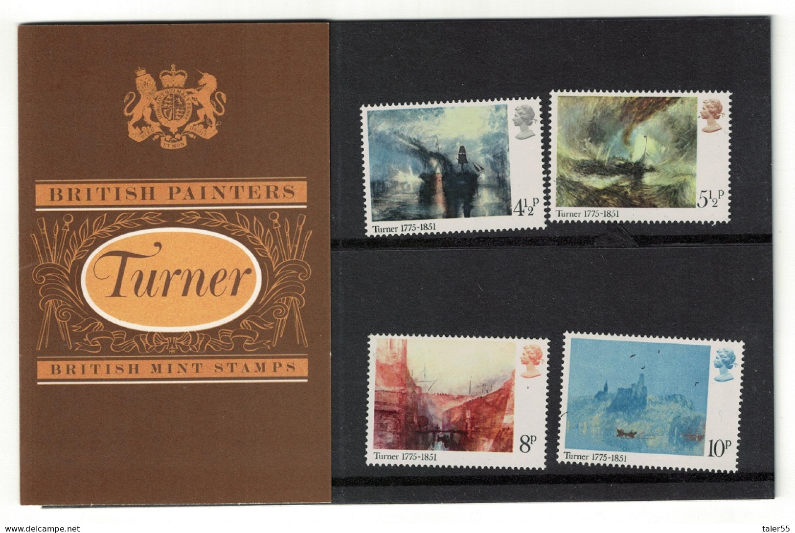 Great Britain Birth J M W Turner Painter 4v Pres. Pack 1975 MNH SG#971-974 - Nuevos