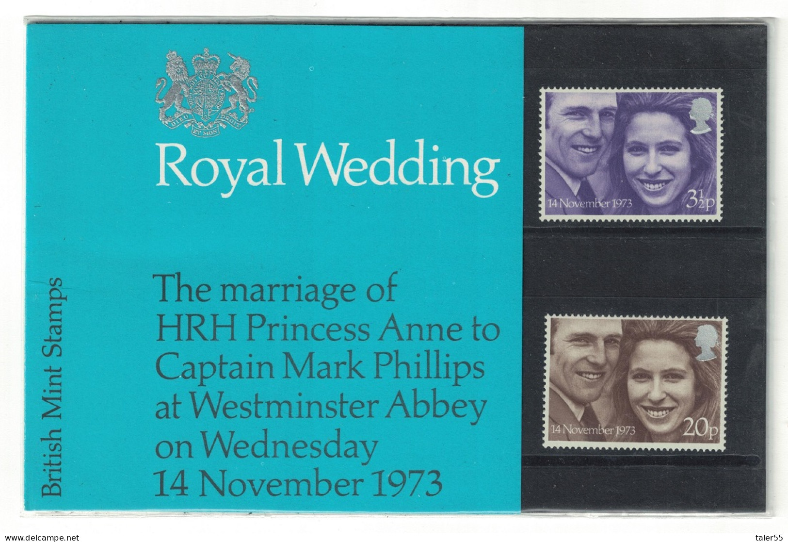 Great Britain Royal Wedding Princess Anne 2v Pres. Pack 1973 MNH SG#941-942 - Nuovi